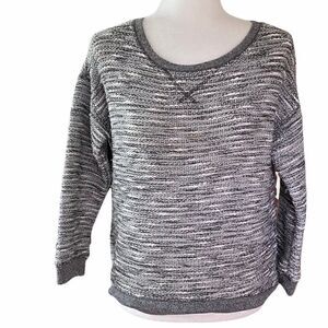 American Eagle Outfitters Women’s Gray White Knit Metallic Thread SZ S/P